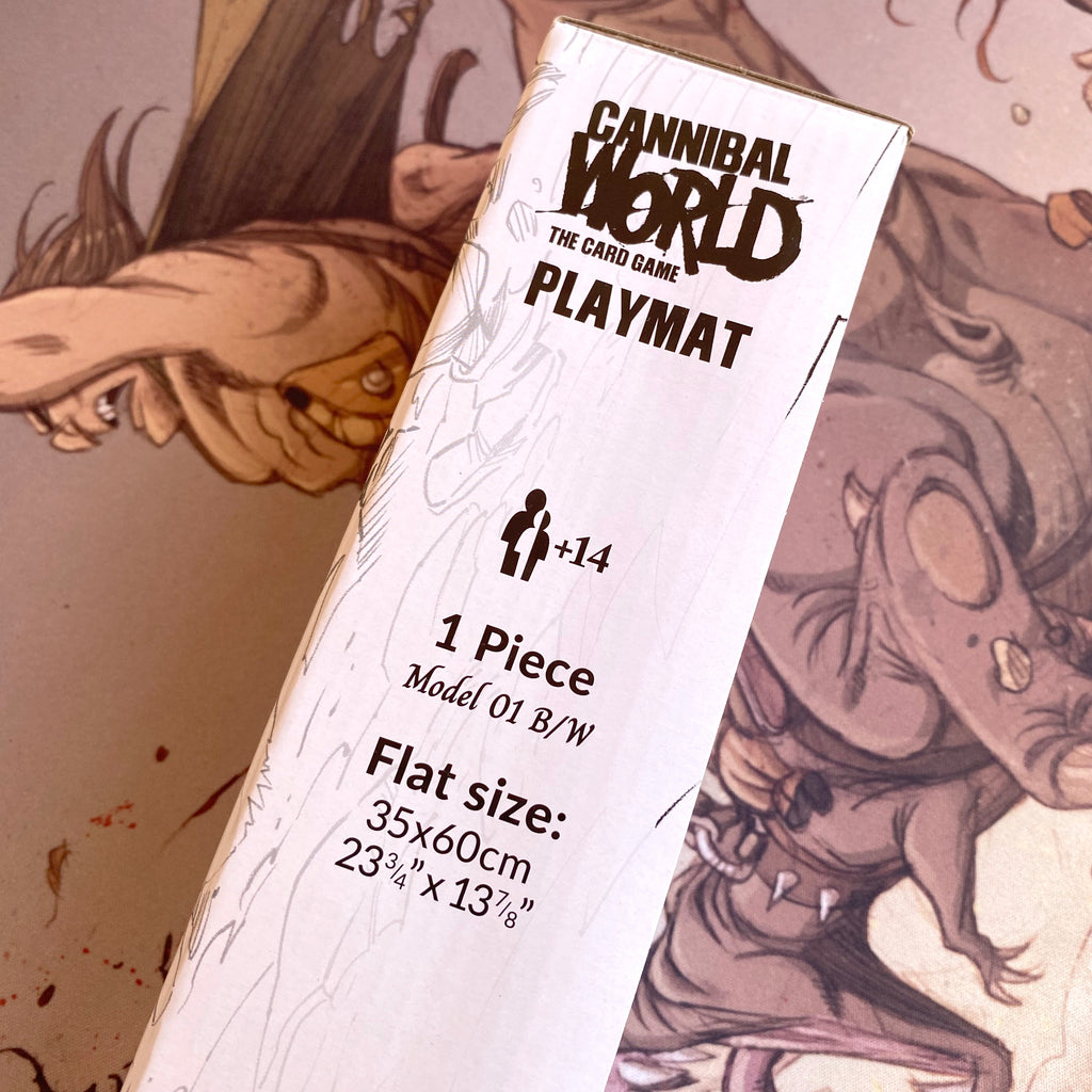 Tapete de juego para Cannibal World Ilustración B&N 1