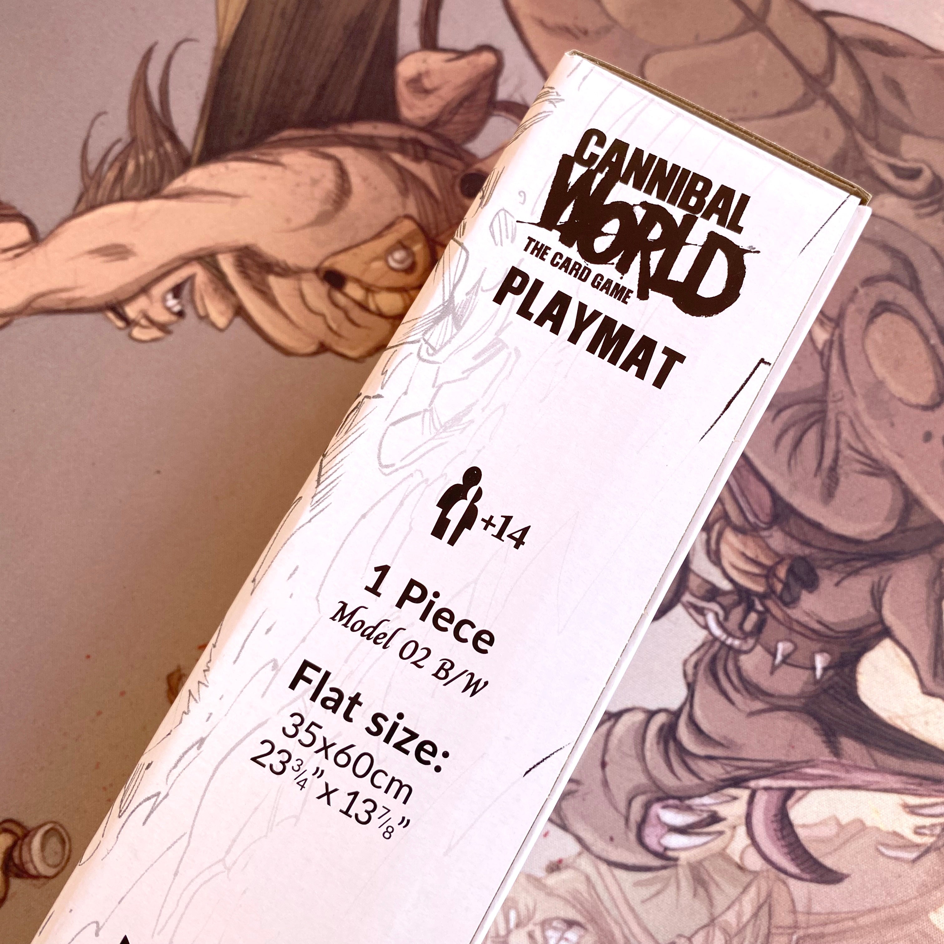 Tapete de juego para Cannibal World Ilustración B&N 2
