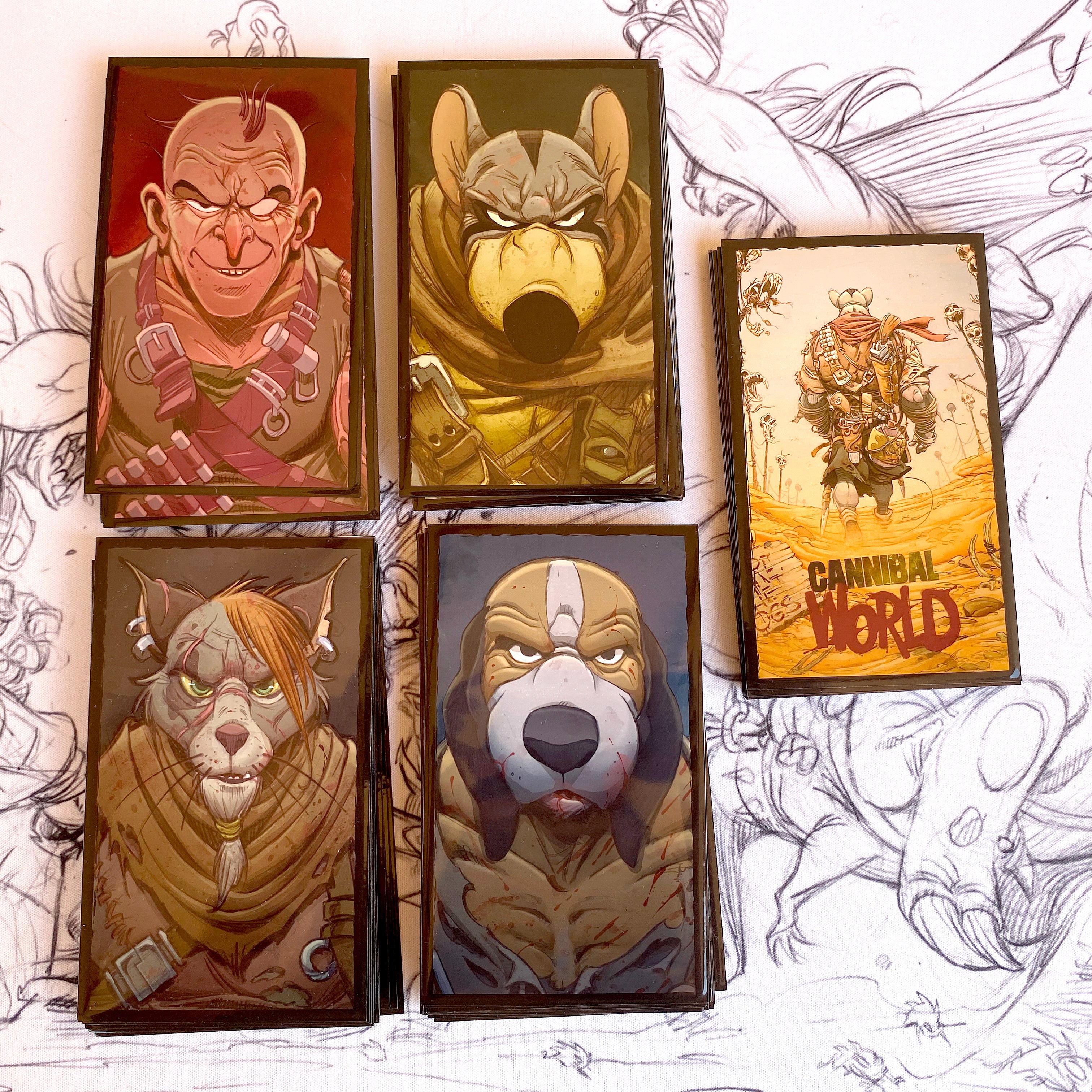 Pack de 150 protectores personalizados Cannibal World