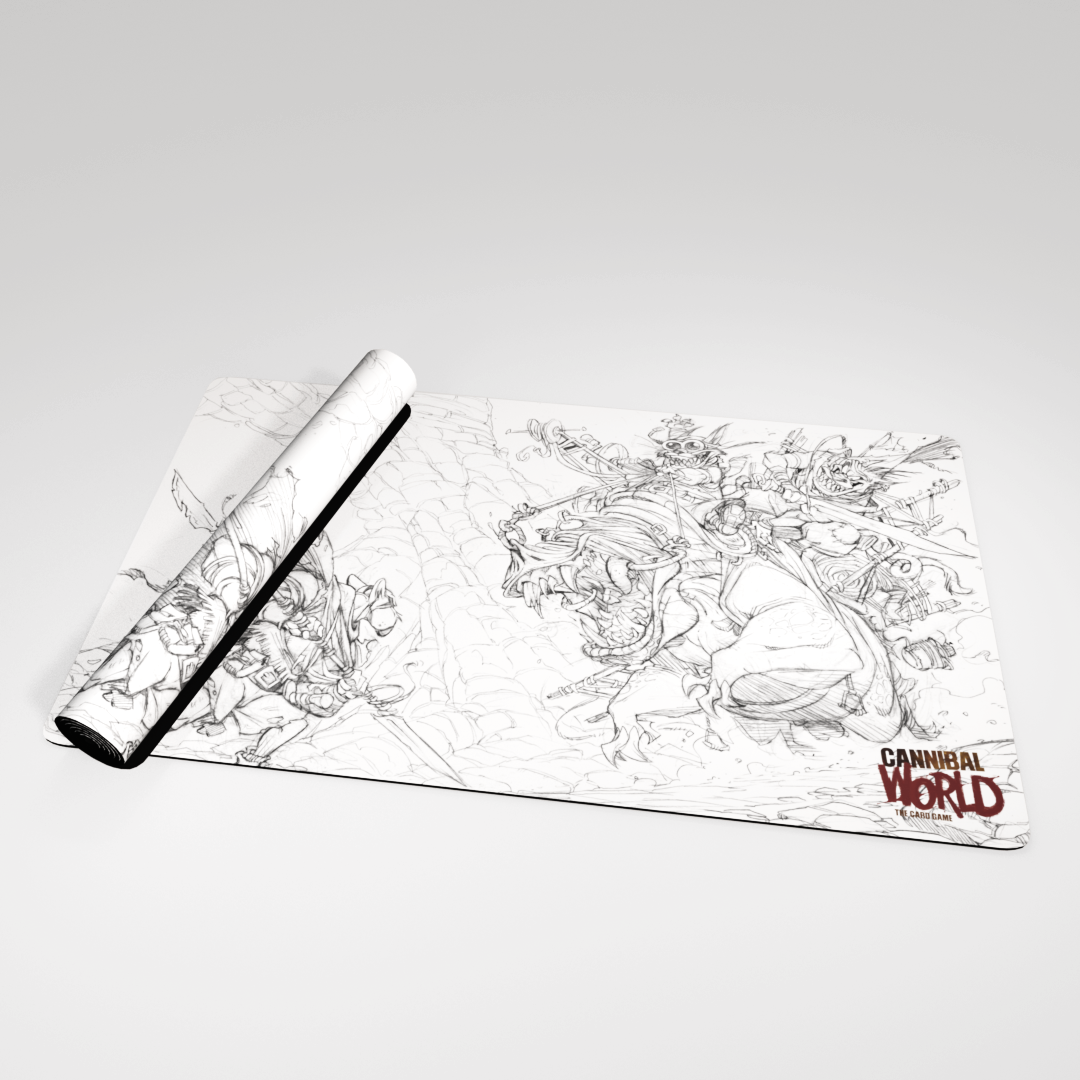 Tapete de juego para Cannibal World Ilustración B&N 2